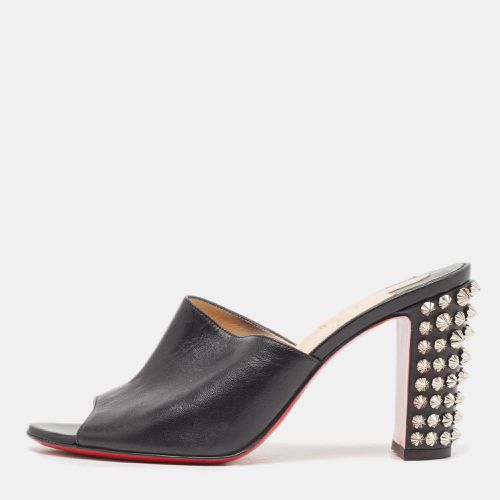 Leather Spikes Block Heel Slide Sandals Size 37.5 - Christian Louboutin - Modalova