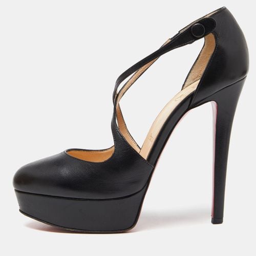 Leather Borghese 140 Platform Pumps Size 37.5 - Christian Louboutin - Modalova