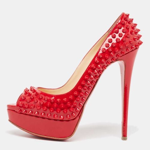 Patent Leather Lady Peep Spikes Pumps Size 38 - Christian Louboutin - Modalova