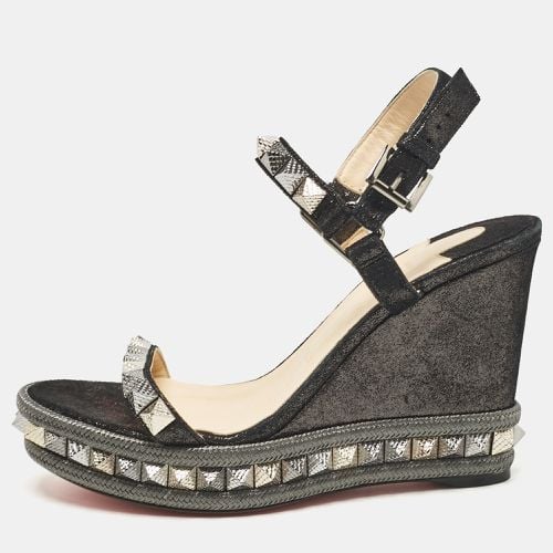 Suede Pyraclou Wedge Sandals Size 38 - Christian Louboutin - Modalova