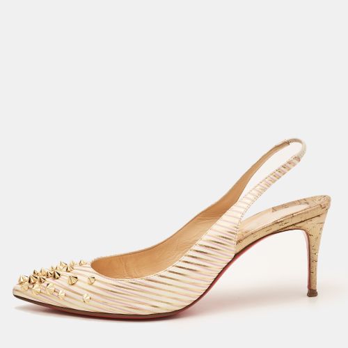 Leather Drama Spikes Slingback Pumps Size 37 - Christian Louboutin - Modalova