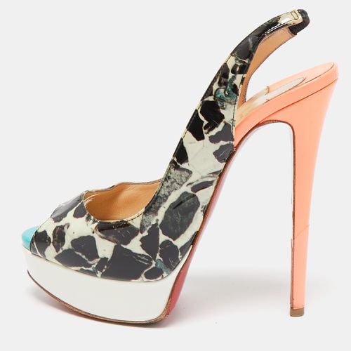 Patent Leather Lady Peep Slingback Platform Pumps Size 37 - Christian Louboutin - Modalova