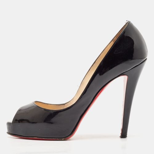 Patent Leather Very Prive Peep Toe Pumps Size 37.5 - Christian Louboutin - Modalova