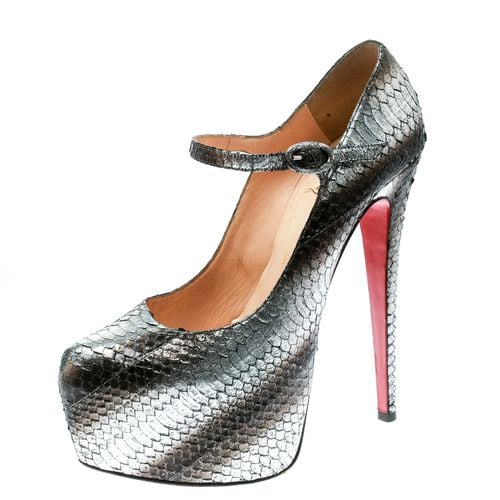 Metallic Watersnake Daffodile Platform Pumps Size 38 - Christian Louboutin - Modalova