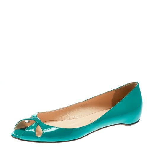 Patent Leather Un Voilier Peep Toe Flats Size 36.5 - Christian Louboutin - Modalova