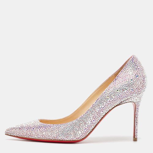 Silver Crystal Embellished Suede Kate Pumps Size 36 - Christian Louboutin - Modalova