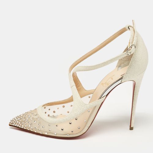 Pearl Glitter Leather and Mesh Strass Twistissima Pumps Size 39 - Christian Louboutin - Modalova