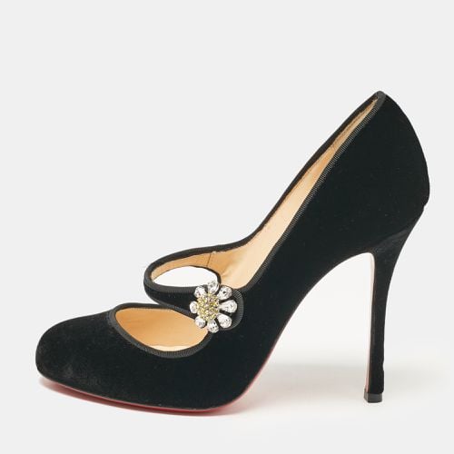 Textured Velvet Booton MJ Pumps Size 37.5 - Christian Louboutin - Modalova