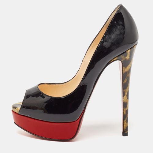 Patent Leather Lady Peep Toe Platform Pumps Size 35 - Christian Louboutin - Modalova