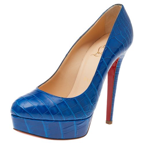 Crocodile Leather Bianca 140 Platform Pumps Size 37 - Christian Louboutin - Modalova