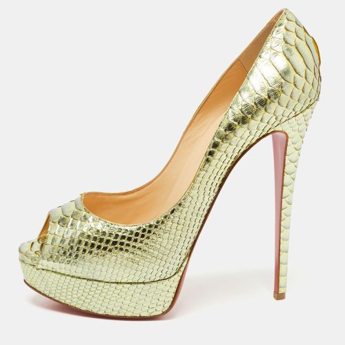 Metallic Python Lady Peep Pumps Size 41 - Christian Louboutin - Modalova