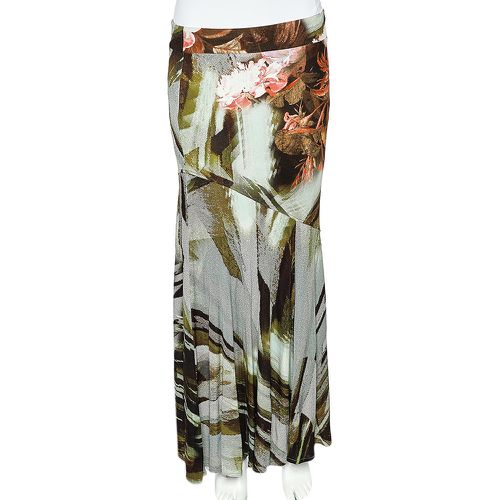 Cavalli Class Printed Jersey Paneled Midi Skirt M - Class by Roberto Cavalli - Modalova