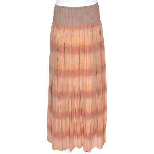 Animal Printed Silk Layered Maxi Skirt L - Class by Roberto Cavalli - Modalova