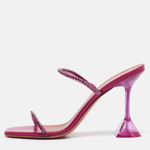 PVC Crystal Embellished Gilda Slide Sandals Size 38 - Amina Muaddi - Modalova