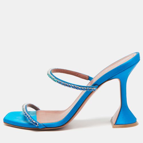 Satin Crystal Gilda Sandals Size 38 - Amina Muaddi - Modalova