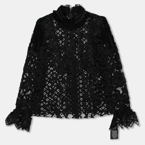 Lace Ruffle Trimmed Long Sleeve Blouse M - Anna Sui - Modalova