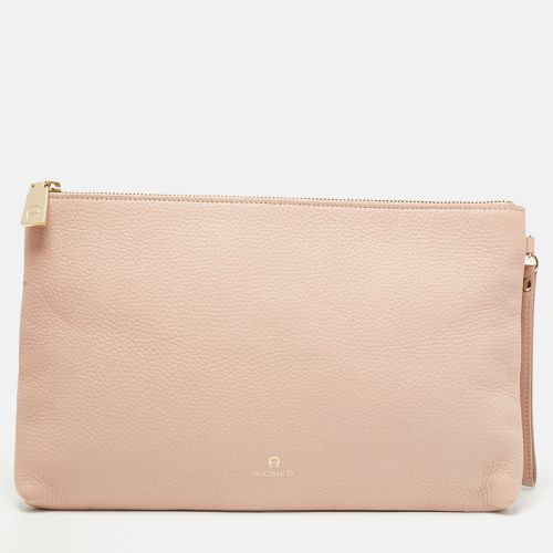 Light Leather Zip Flat Pouch - Aigner - Modalova