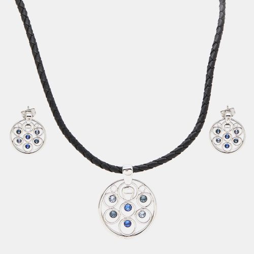 Crystals Tone Leather Necklace and Earrings Set - Aigner - Modalova