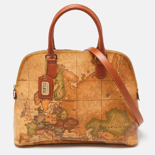 Geo Print Coated Canvas and Leather Dome Satchel - Alviero Martini 1A Classe - Modalova