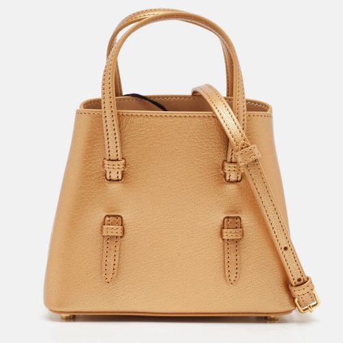 Alaia Gold Leather Mina 16 Tote - Alaia - Modalova