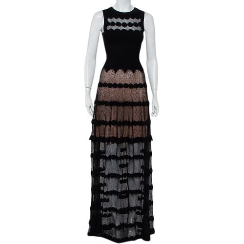 Perforated Knit Sleeveless Maxi Dress S - Alaia - Modalova