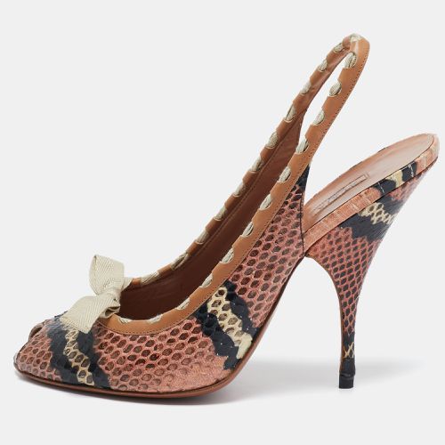 Python Peep Toe Slingback Pumps Size 39 - Alaia - Modalova