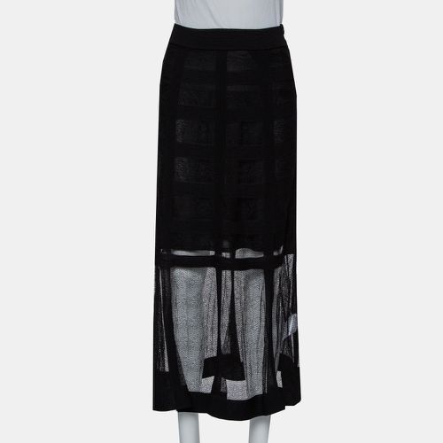 Patterned Silk Knit Midi Skirt M - Alexander McQueen - Modalova