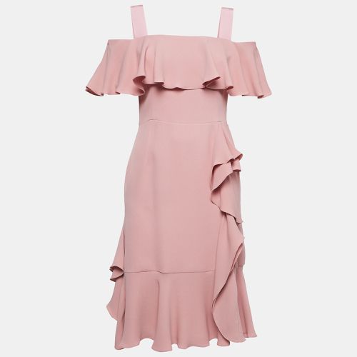 Silk Ruffled Midi Dress S - Alexander McQueen - Modalova