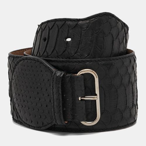 Python Buckle Wide Belt 75CM - Alexander McQueen - Modalova