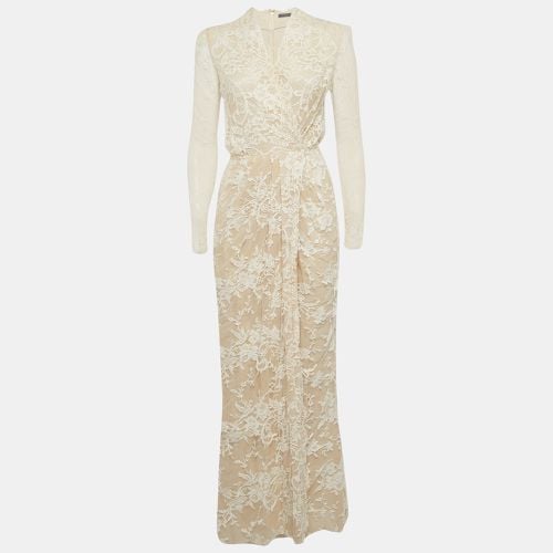 Floral Pattern Lace Wrap Style Gown XS - Alexander McQueen - Modalova