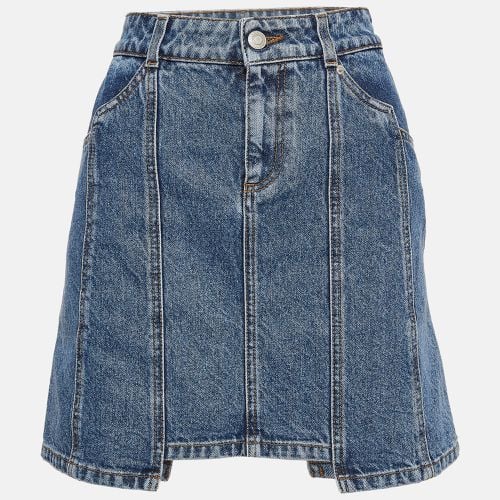 Embroidered Denim Mini Skirt S - Alexander McQueen - Modalova