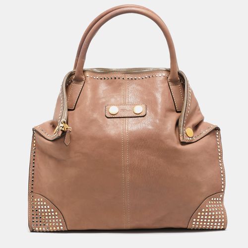 Leather Large Studded De Manta Tote - Alexander McQueen - Modalova