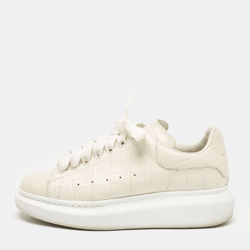 Croc Embossed Leather Oversized Low Top Sneakers Size 37.5 - Alexander McQueen - Modalova