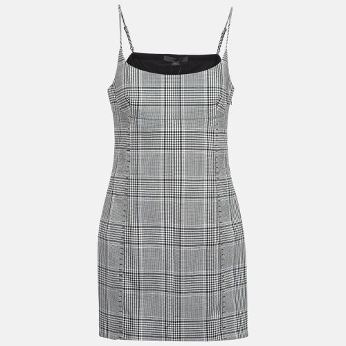 Plaid Wool Blend Scoop Neck Mini Dress L - Alexander Wang - Modalova