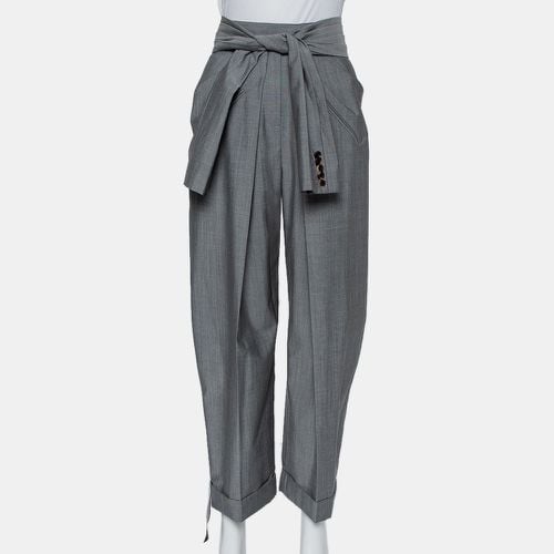 Wool and Mohair Blend Tie Front Tapered Pants M - Alexander Wang - Modalova