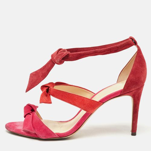 Red Velvet Gianna Bow Ankle Wrap Sandals Size 39 - Alexandre Birman - Modalova