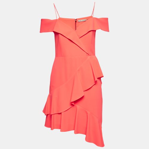 Neon Peach Flounced Short Dress S - Alice + Olivia - Modalova