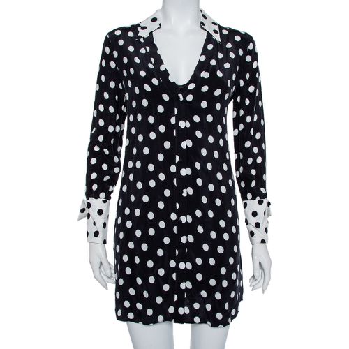 Polka Dot Crepe Shirt Dress S - Alice + Olivia - Modalova