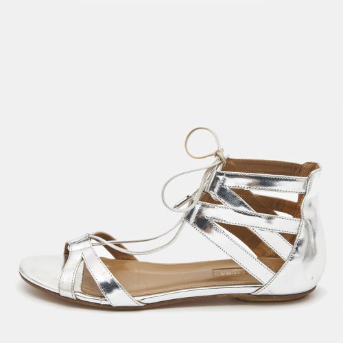 Leather Strappy Flat Sandals Size 36 - Aquazzura - Modalova