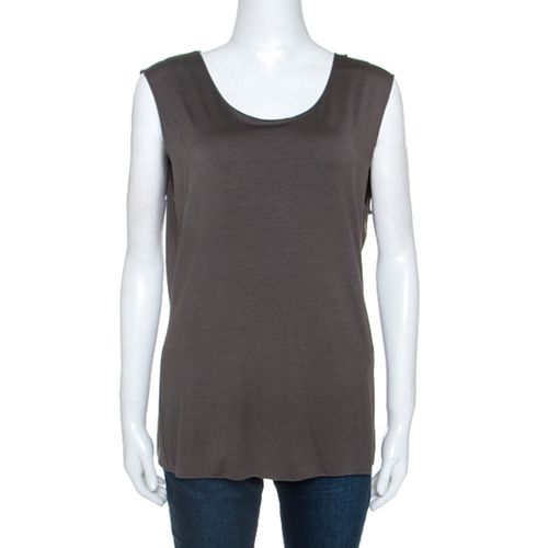 Stretch Knit Sleeveless Top L - Armani Collezioni - Modalova