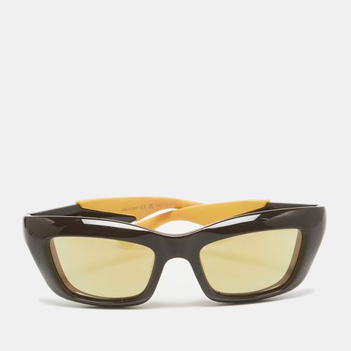 Yellow BV182S Mirrored Rectangle Sunglasses - Bottega Veneta - Modalova