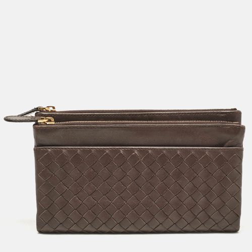 Intrecciato Leather Bifold Zip Wallet - Bottega Veneta - Modalova