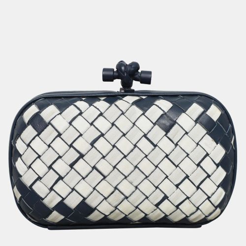 Fabric & Leather Intrecciato Knot Clutch Bag - Bottega Veneta - Modalova