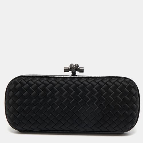 Intrecciato Satin and Watersnake Leather Knot Long Clutch - Bottega Veneta - Modalova