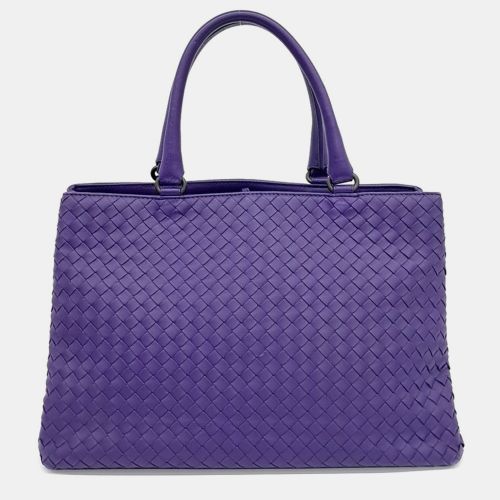 Intrecciato Leather Tote Bag - Bottega Veneta - Modalova