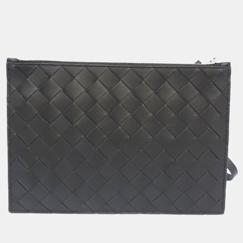 Intrecciato Leather Zip Wristlet Pouch - Bottega Veneta - Modalova