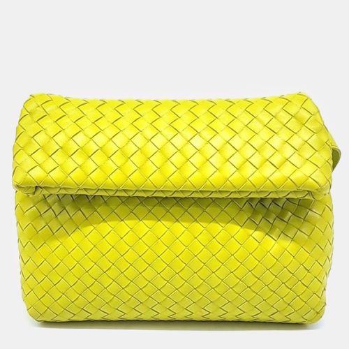 Yellow Nappa Intrecciato The Fold Crossbody Bag - Bottega Veneta - Modalova