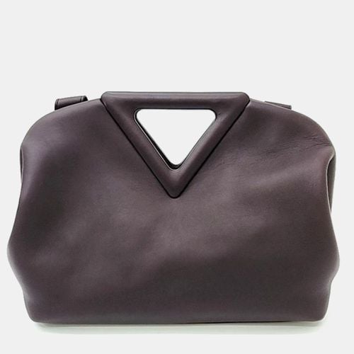 Leather Point Medium Top Handle Bag - Bottega Veneta - Modalova