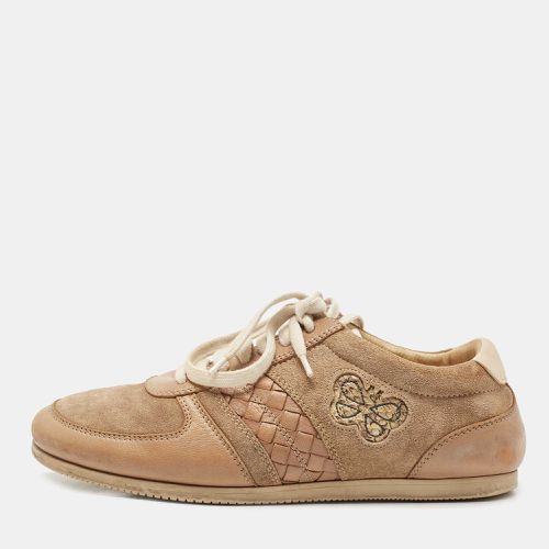 Two Tone Suede and Leather Butterfly Sneakers Size 37 - Bottega Veneta - Modalova