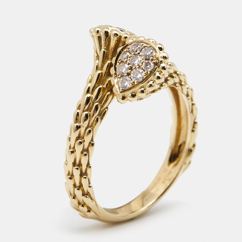 Serpent Boheme Toi et Moi XS Motif Diamond 18k Gold Ring Size 53 - Boucheron - Modalova